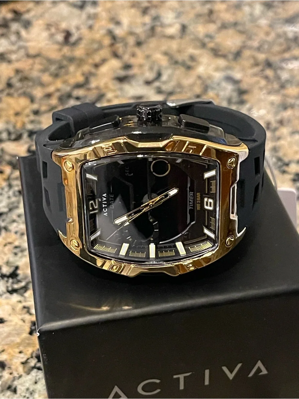 Actival Venzis X Invicta Digital Men's Watch - 50mm. Black & Gold